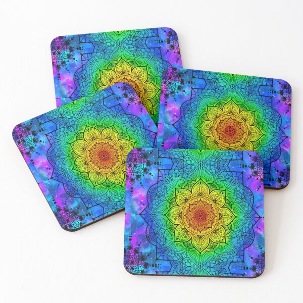 Item preview, Dark Rainbow Mandala, buddhism, lotus, abstract art designed and sold by MayGreenAbgrall.