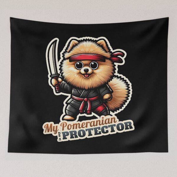 Item preview, Pomeranian ninja designed and sold by ThisDress.