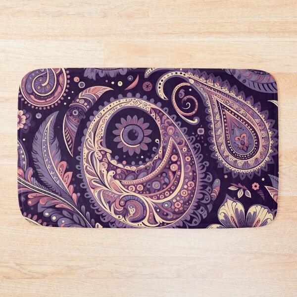 Item preview, Paisley pattern illustration in purple  designed and sold by Inkstorm-London.