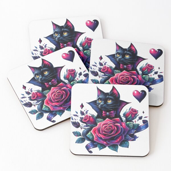 Item preview, Gothic Cat Dracula goth valentines day Sticker designed and sold by Expressions-Sel.