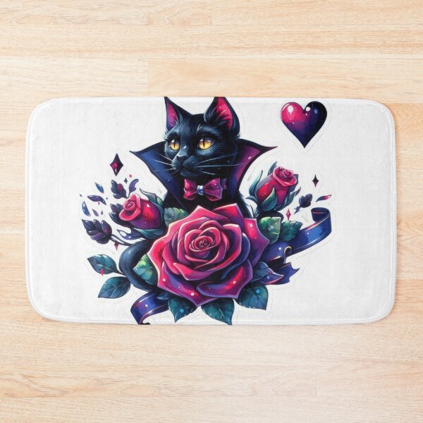 Item preview, Gothic Cat Dracula goth valentines day Sticker designed and sold by Expressions-Sel.