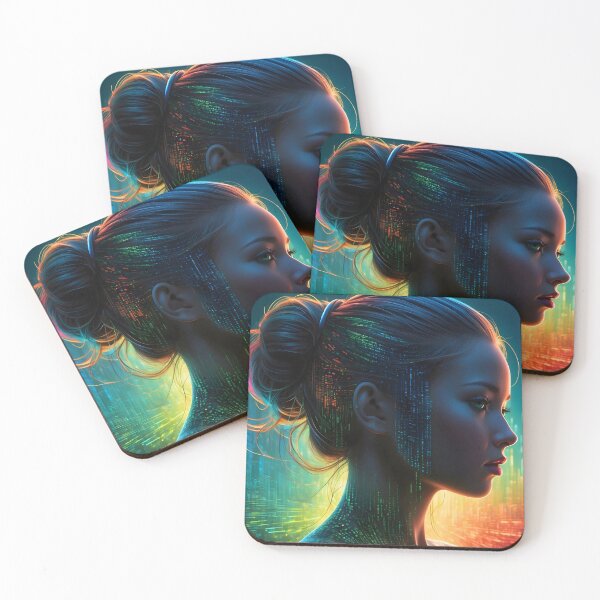 Item preview, Cybernetic Dreamscape Portrait designed and sold by Quirky Shirts.