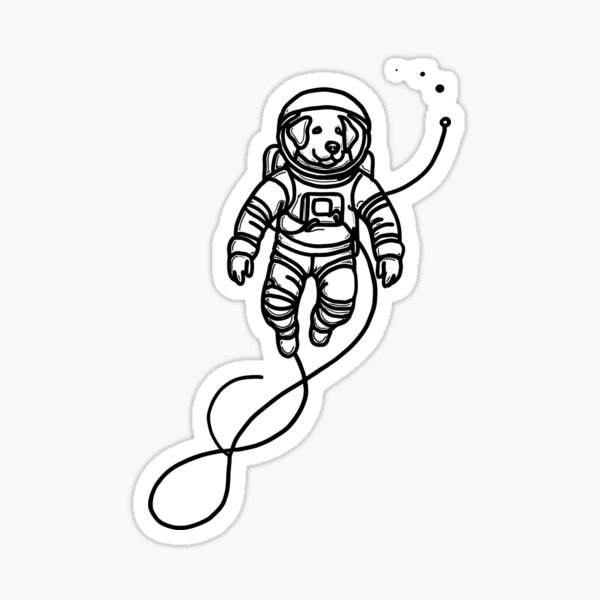 Item preview, Minimalist Space Astronaut Dog designed and sold by PeterAmmons.