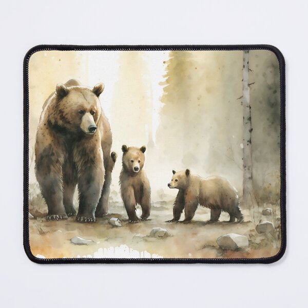 Item preview, Bärenfamilie im Wald designed and sold by Rhinosaurarts.