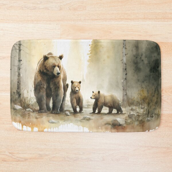Item preview, Bärenfamilie im Wald designed and sold by Rhinosaurarts.