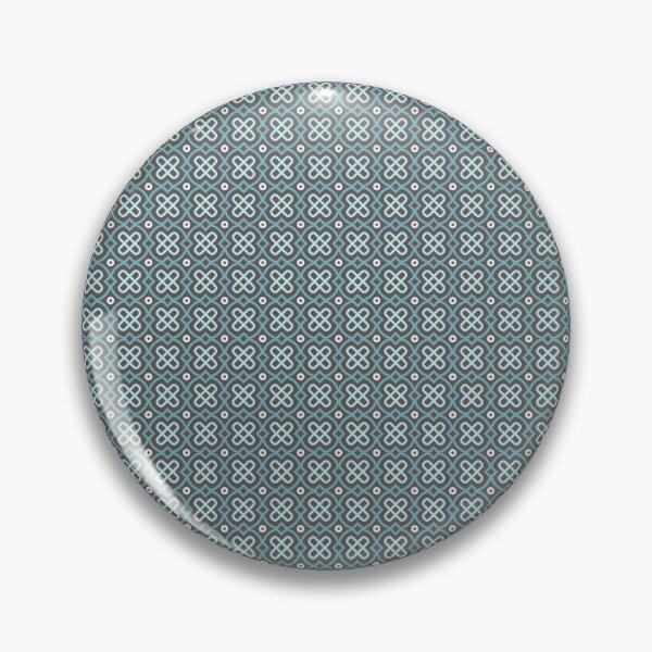 Artikelvorschau, Grauer Hintergrund, blaues Kreuz, weiße Kreise, endloses Design entworfen und verkauft von Alchemy-A-La-G.