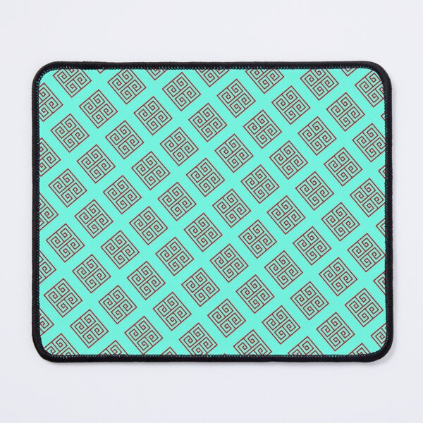 Item preview, Teal & Red Greek Swirl Square Repeating Endless Design designed and sold by Alchemy-A-La-G.