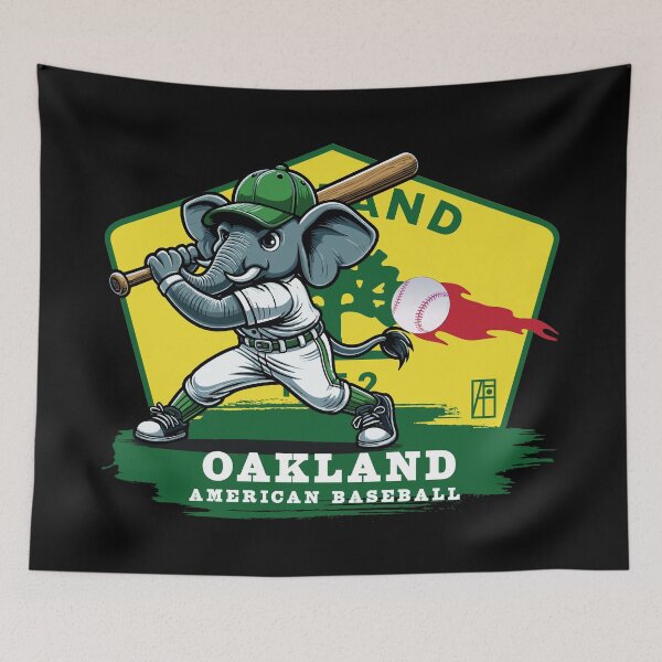 Item preview, USA - American BASEBALL - Oakland - Baseball mascot - Oakland baseball designed and sold by ArtProjectShop.