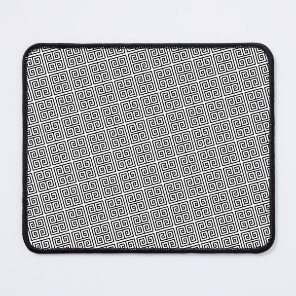 Item preview, White & Black Greek Swirl Square Repeating Endless Design designed and sold by Alchemy-A-La-G.