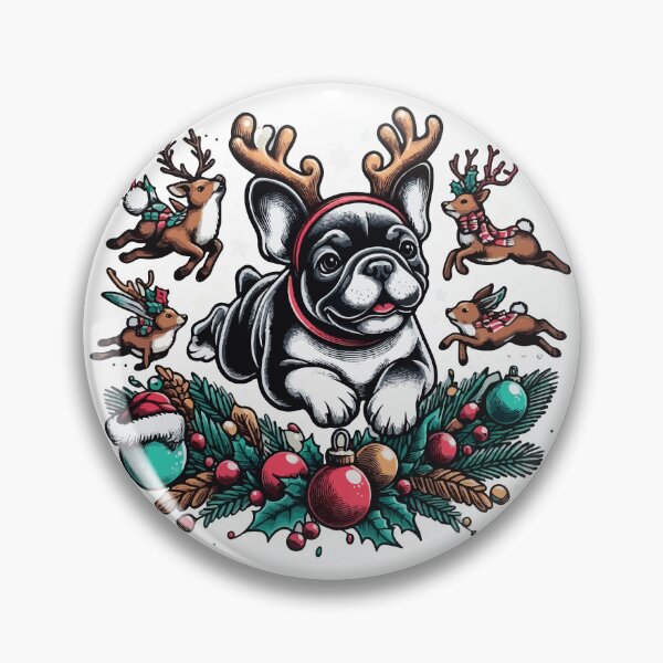 Item preview, Christmas Festive Frenchie/French Bulldog Gathering designed and sold by bjrocket89.