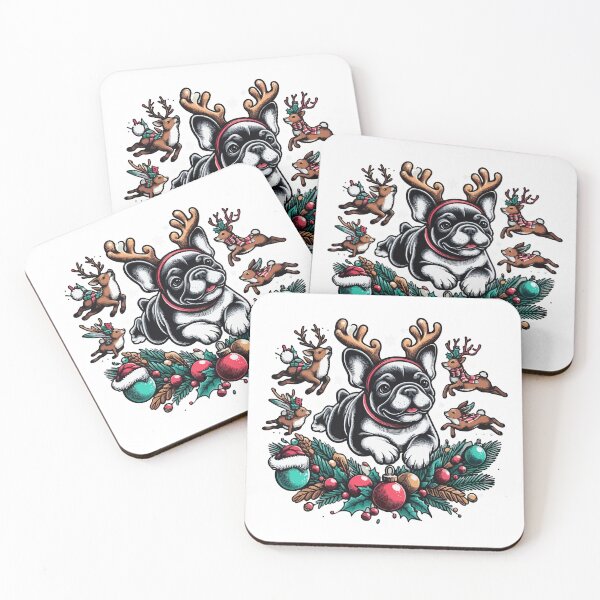 Item preview, Christmas Festive Frenchie/French Bulldog Gathering designed and sold by bjrocket89.