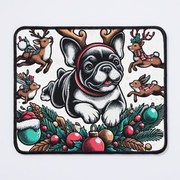 Item preview, Christmas Festive Frenchie/French Bulldog Gathering designed and sold by bjrocket89.