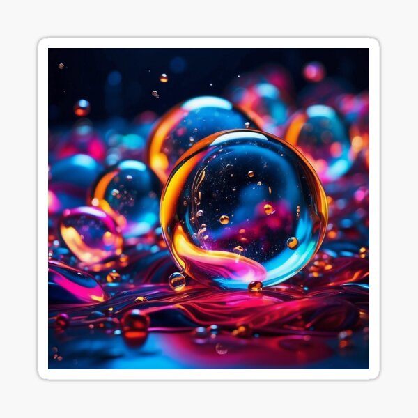 Item preview, Abstract art with bubbles designed and sold by Gabriel Vidal.