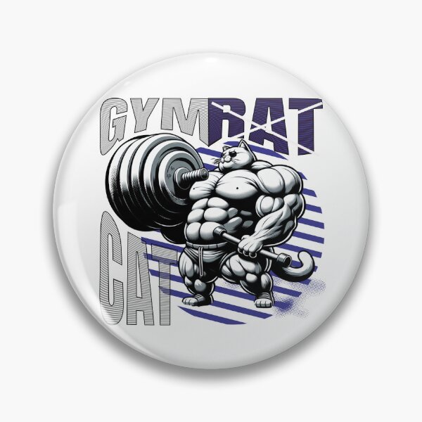 Item preview, GYM RAT GYM CAT - MUSCULAR CAT FROM THE GYM  designed and sold by justyna-s28.