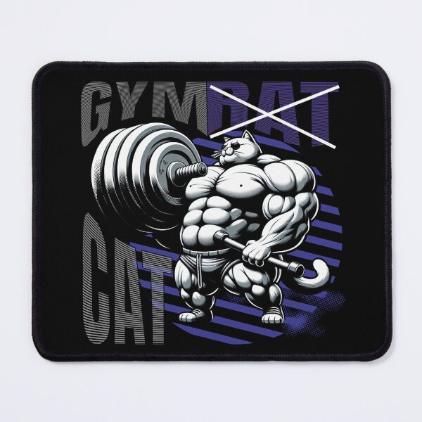 Item preview, GYM RAT GYM CAT - MUSCULAR CAT FROM THE GYM designed and sold by justyna-s28.
