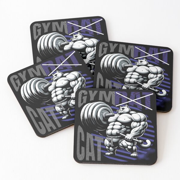 Item preview, GYM RAT GYM CAT - MUSCULAR CAT FROM THE GYM  designed and sold by justyna-s28.
