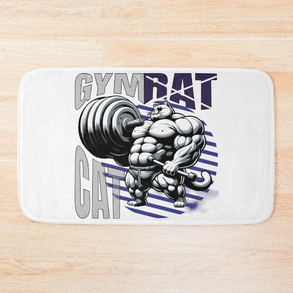Item preview, GYM RAT GYM CAT - MUSCULAR CAT FROM THE GYM  designed and sold by justyna-s28.
