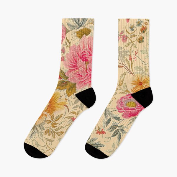 Item preview, Vibrant Flowers and Antique Designs on Beige Background designed and sold by celiacreatec.