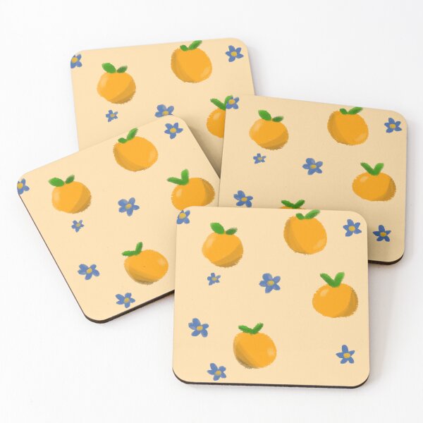 Artikelvorschau, orange mit blauer Blume entworfen und verkauft von yasminosawa.