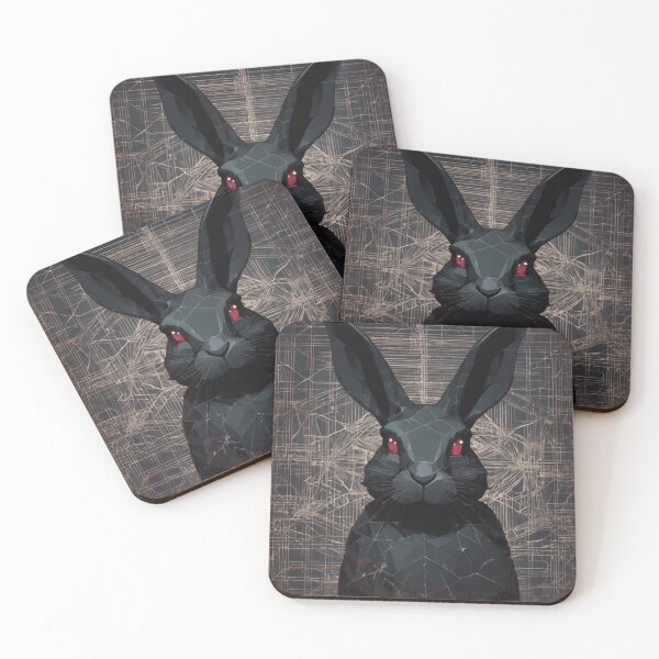 Item preview, Black hare in geometric figures designed and sold by GeometricPic.