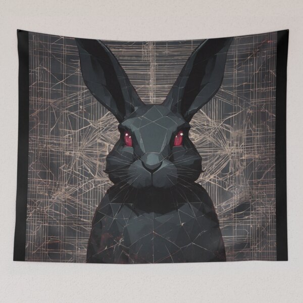 Item preview, Black hare in geometric figures designed and sold by GeometricPic.