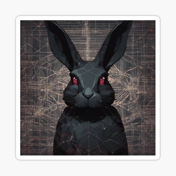 Item preview, Black hare in geometric figures designed and sold by GeometricPic.