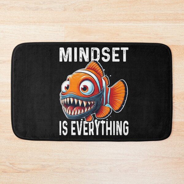 Artikelvorschau, Mindset Everything Clownfish Motivationszitat Piranha Fish entworfen und verkauft von VISIONSTURME.