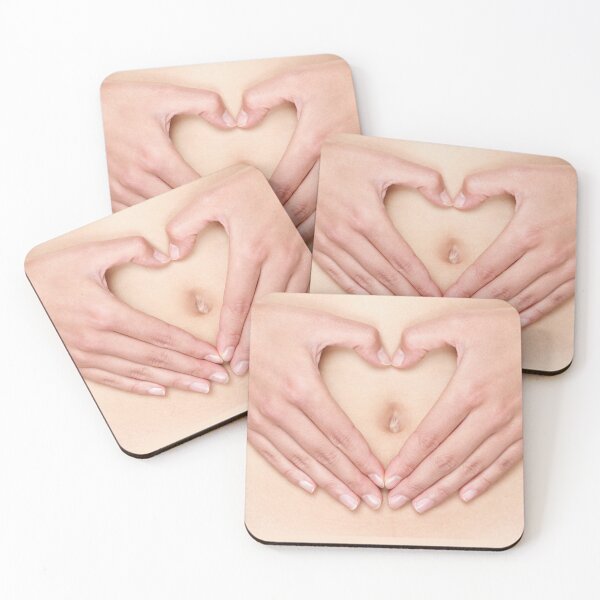 Item preview, Hand heart on the belly button: symbol of self-love designed and sold by Pilot-Eugen.