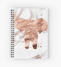 Elephant - rose gold marble Spiral Notebook