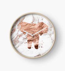 Elefant - Roségold Marmor Uhr