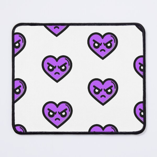 Item preview, Purple Upset Heart with eyes and mouth designed and sold by Andrew Frelas.