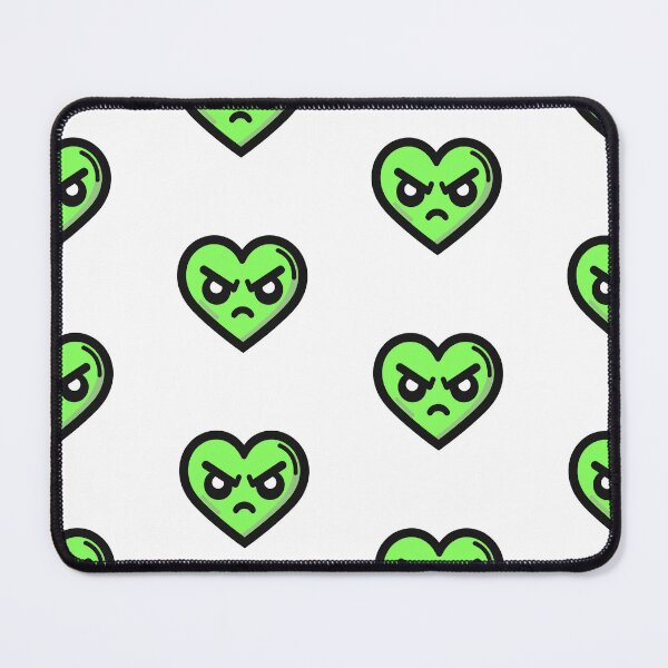 Item preview, Green Upset Heart with eyes and mouth designed and sold by Andrew Frelas.