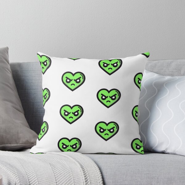 Item preview, Green Upset Heart with eyes and mouth designed and sold by Andrew Frelas.