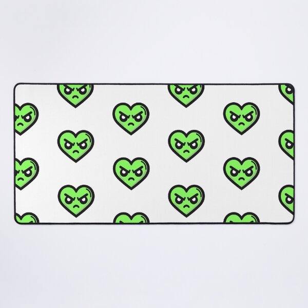 Item preview, Green Upset Heart with eyes and mouth designed and sold by Andrew Frelas.
