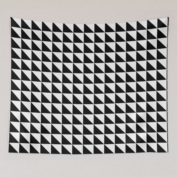 Item preview, Black White Triangle Tile Pattern designed and sold by Zeeph.