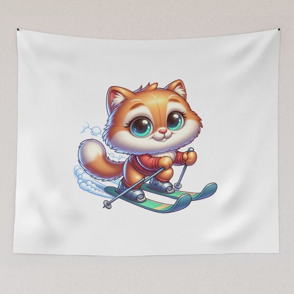 Item preview, Cat Skiing Funny Cat Lover Gift  designed and sold by HosvPrint .s.