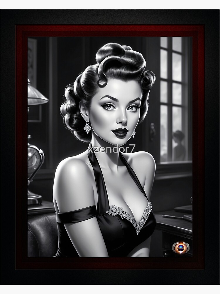 アート・デザイン・音楽 FILM NOIR PORTRAITS The Girl In The Red Dress Film Noir Jazz Bar Nightclub