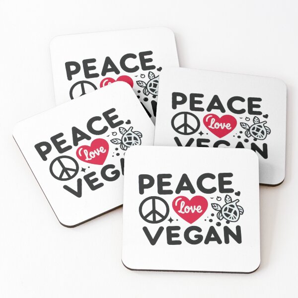 Item preview, Peace, Love, Vegan Sticker - Eco-Friendly and Stylish Decal designed and sold by Ajay GB.