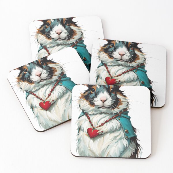 Item preview, Turquoise Rebel, Warrior guinea pig - Valentine's day designed and sold by filusattila.
