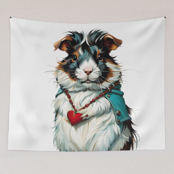 Item preview, Turquoise Rebel, Warrior guinea pig - Valentine's day designed and sold by filusattila.