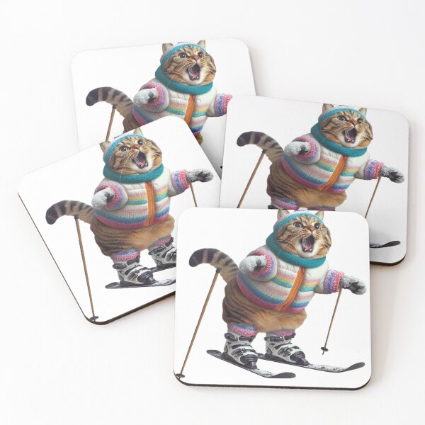 Item preview, Cat Skiing Funny Cat Lover Gift  designed and sold by HosvPrint .s.