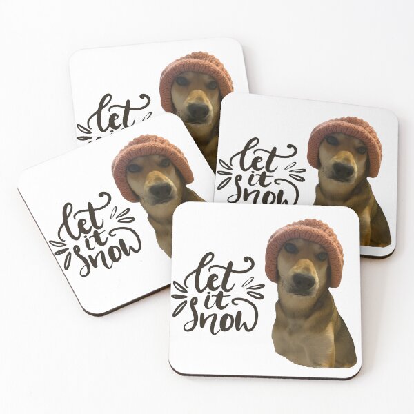 Item preview, Let It Snow Yellow Dog designed and sold by coolpixeltik.