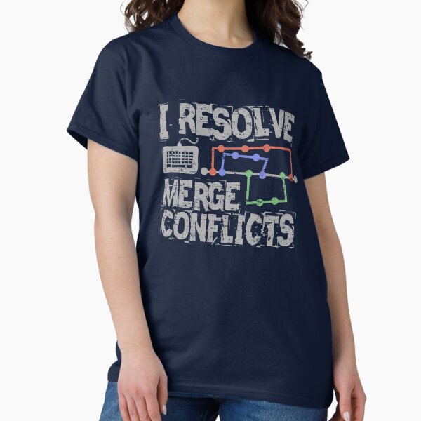Item preview, I Resolve Merge Conflicts Grunge designed and sold by artlahdesigns.