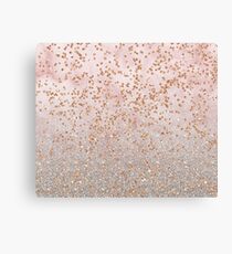 Mixed rose gold glitter gradients Canvas Print