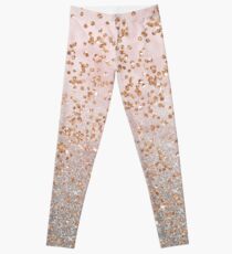 Mixed Rose Gold Glitzer Farbverläufe Leggings