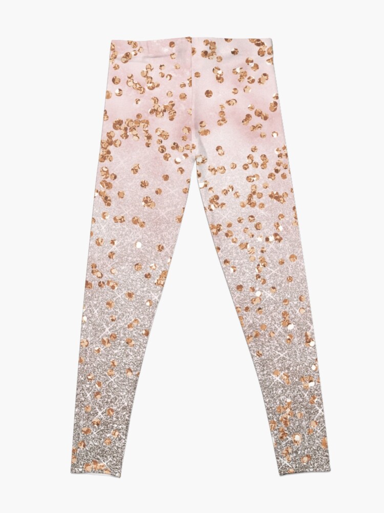 Disover Mixed Rose Gold Glitter Gradients Leggings