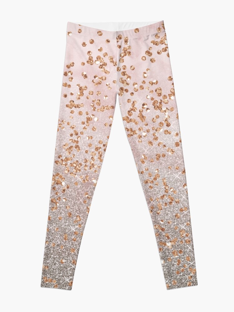 Discover Mixed Rose Gold Glitter Gradients Leggings