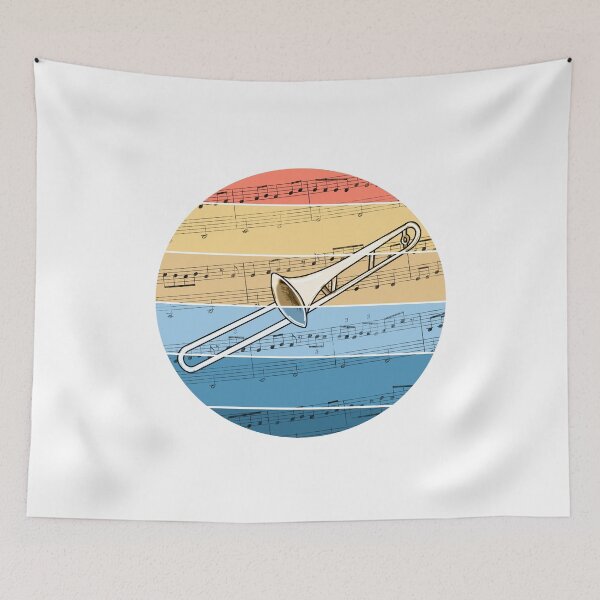 Item preview, Trombone Music Notation Trombonist Brass Musician designed and sold by doodlerob.