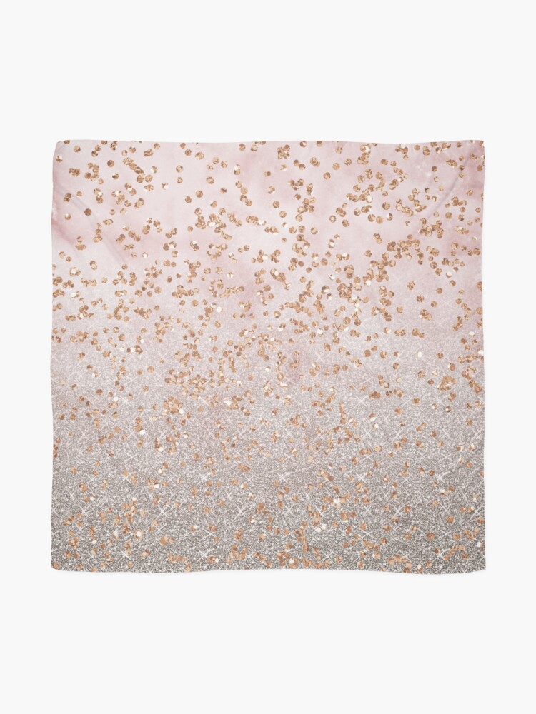 Alternate view of Mixed rose gold glitter gradients Scarf