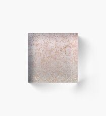 Mixed rose gold glitter gradients Acrylic Block